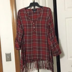 Karen Kane plaid blouse